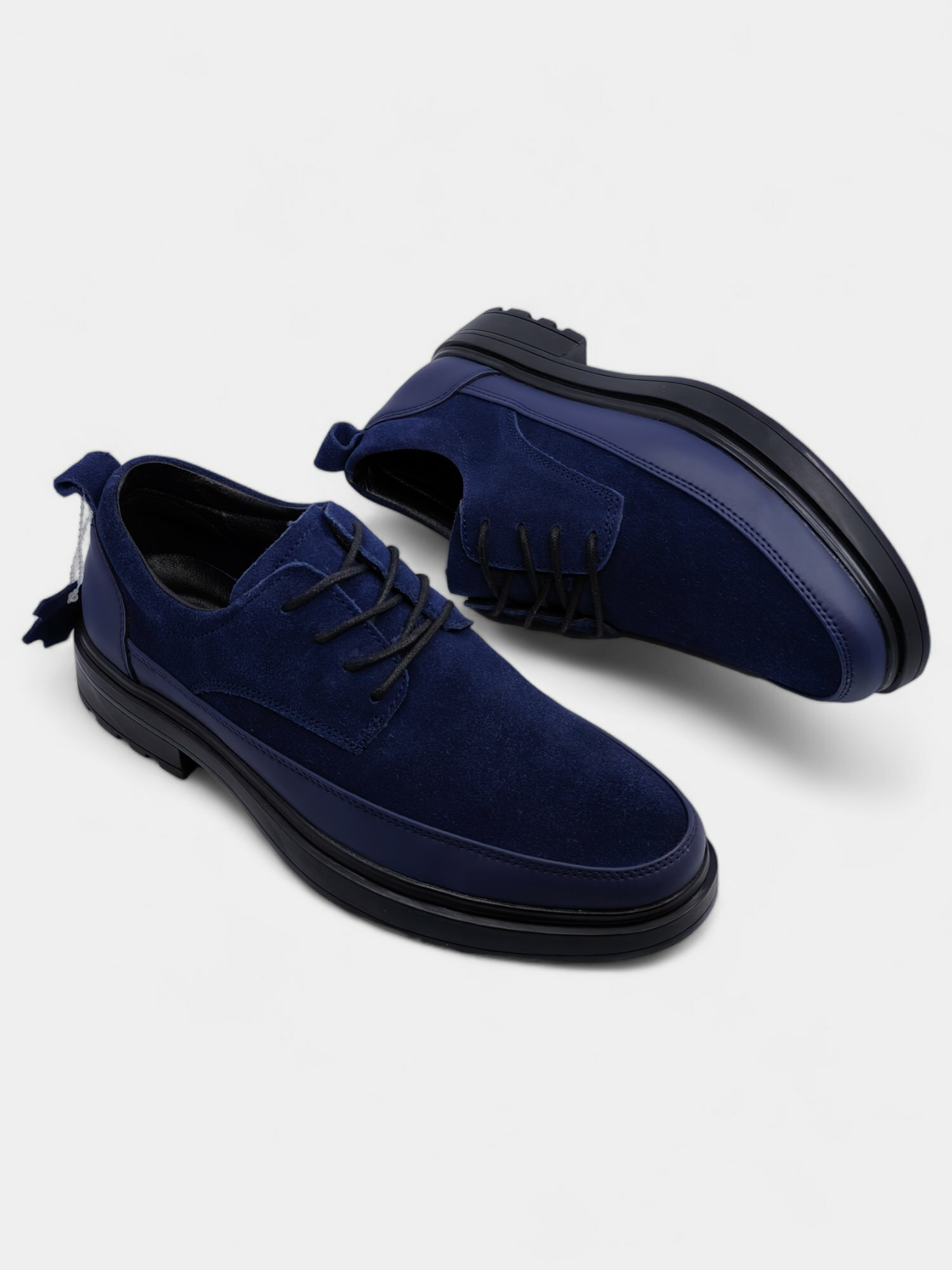 Лоферы  мужские туфли, замшевые туфли, классические туфли, повседневная обувь, мужская обувь, туфли из натуральной замши, туфли без меха, демисезонная обувь, туфли на толстой подошве, комфортные туфли, офисная обувь, стильные туфли, туфли с шнурками, туфли на каблуке, туфли для мужчин, обувь из замши, туфли на каждый день, размер 39 40 41 42 43 44, индиго