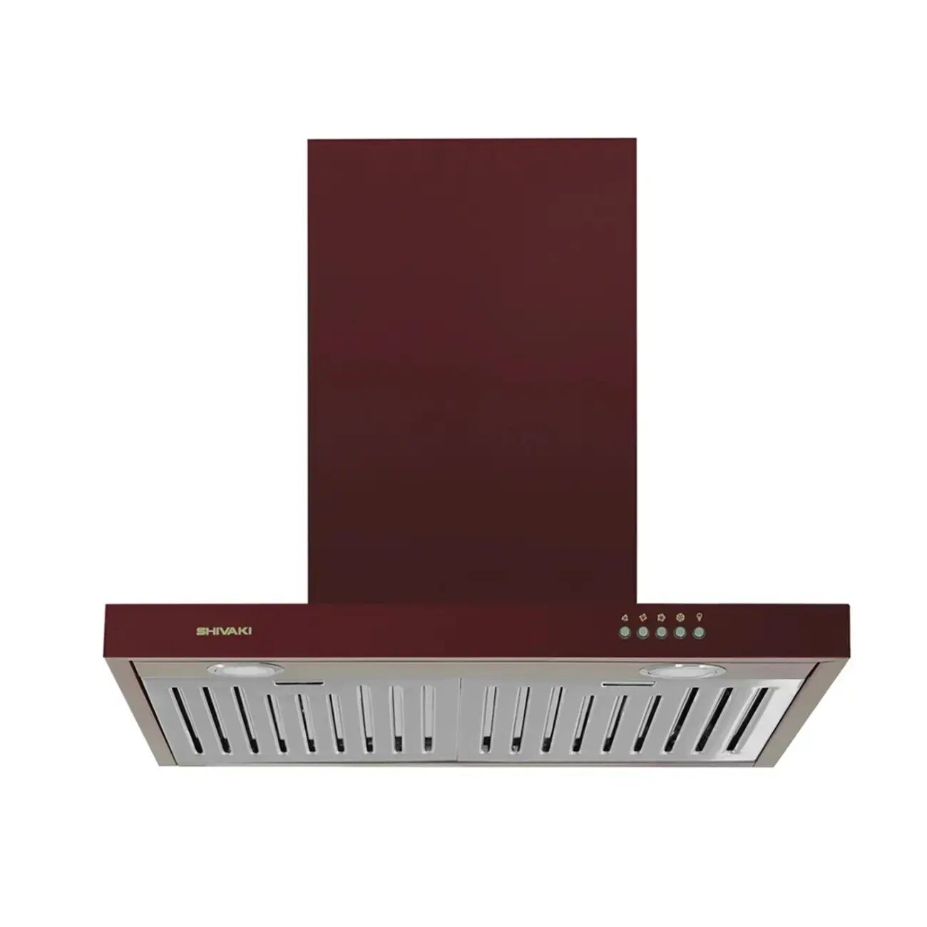 Вытяжка Shivaki 1460 T SHAPE (Burgundy), кнопочное, 4, Алюминиевый, 105 см, Узбекистан