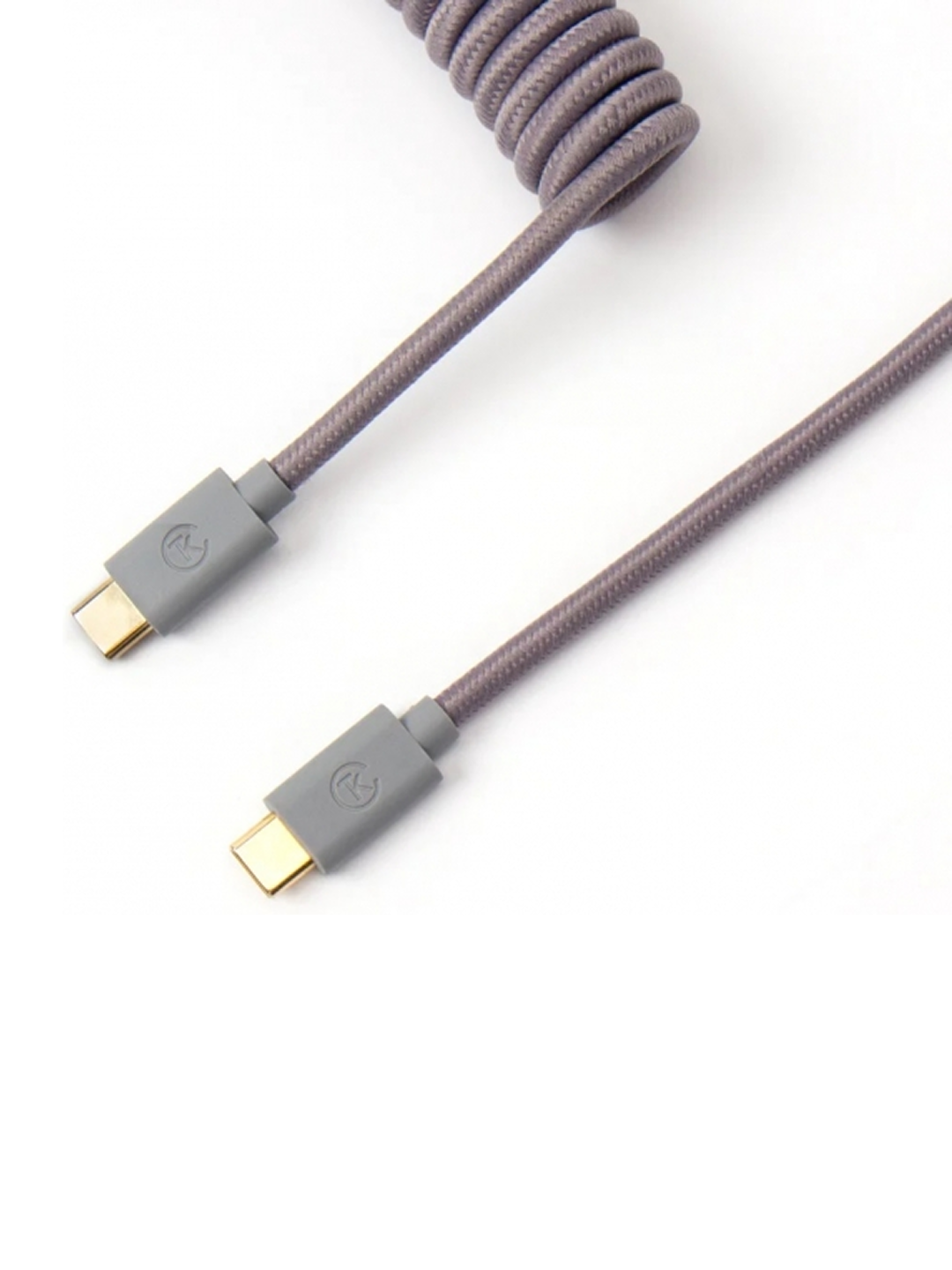 Кабель для клавиатуры Keychron Type-A/Type-C Keychron Coiled Cable Grey Aviator, CABG_KEYCHRON — фото 1