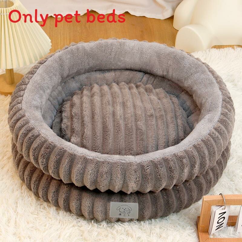 Домик для питомца круглый с мягким наполнением для собак и кошек от Cozy Pet серый 60 см