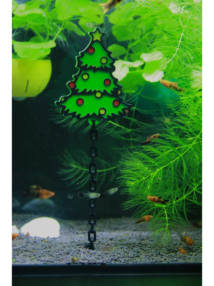 Декорация для аквариума "Новогодняя Ёлка"
