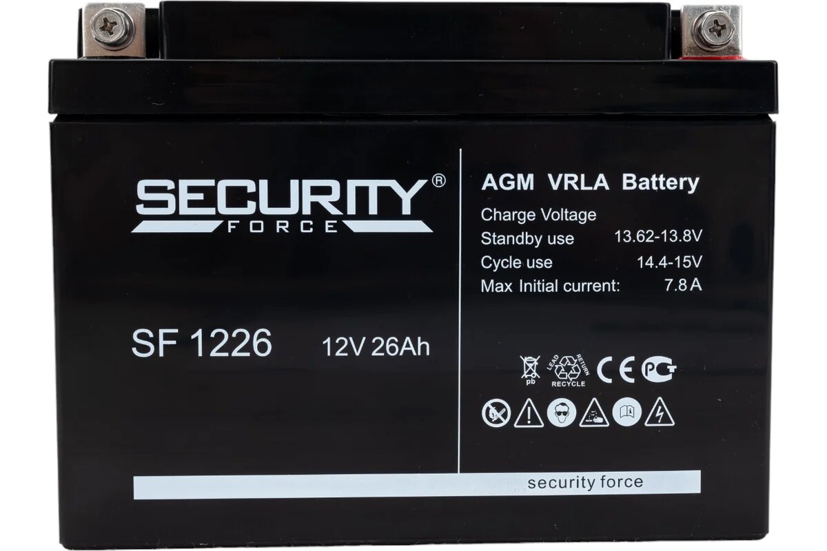 SF 1226 Security Force Батарея аккумуляторная 12 В, 26 А*ч, 165х175х125 мм