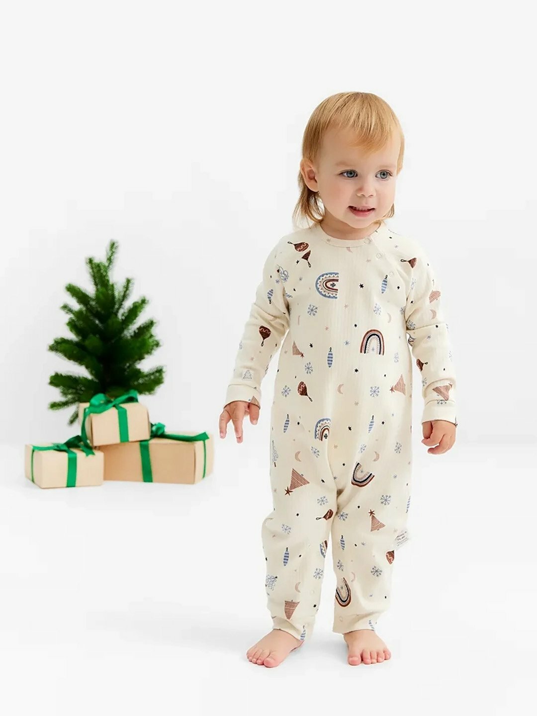 Комбинезон NEO Parfum, размер 74, кремовый — фото 1