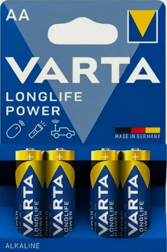 Изображение товара Батарейка VARTA Longlife Power AA (LR06) Alkaline, 4 шт. (4 шт. в блистере)