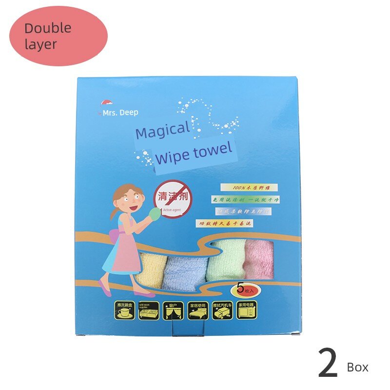 Волшебное чистящее полотенце Mrs. Jie деревянное волокно с антипригарным покрытием масляная бытовая тряпка