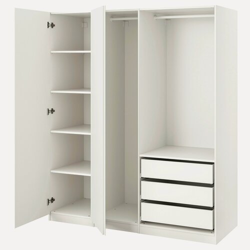 Изображение товара Распашной шкаф PAX VIKANES (белый) NOW 170*50*250 см Фиеста Для одежды, в прихожую,