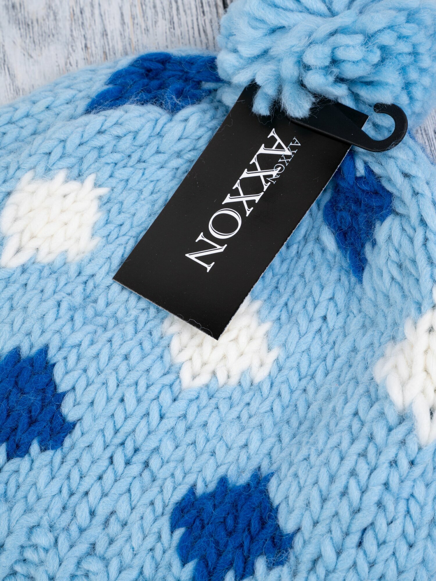 Шапка Axxon Осень-зима 2024 для детей, размер OneSize, голубой — фото 1