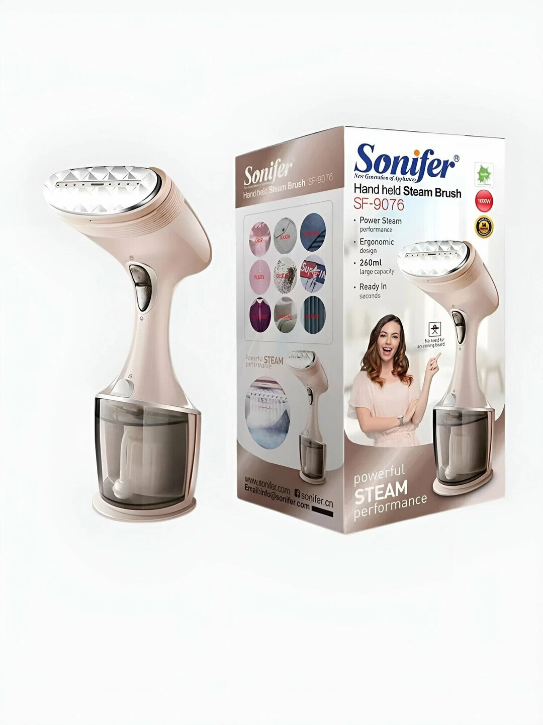 Sonifer SF‑9076 — это паровой утюг или ручной отпариватель (предназначенный для ухода за одеждой) — фото 1