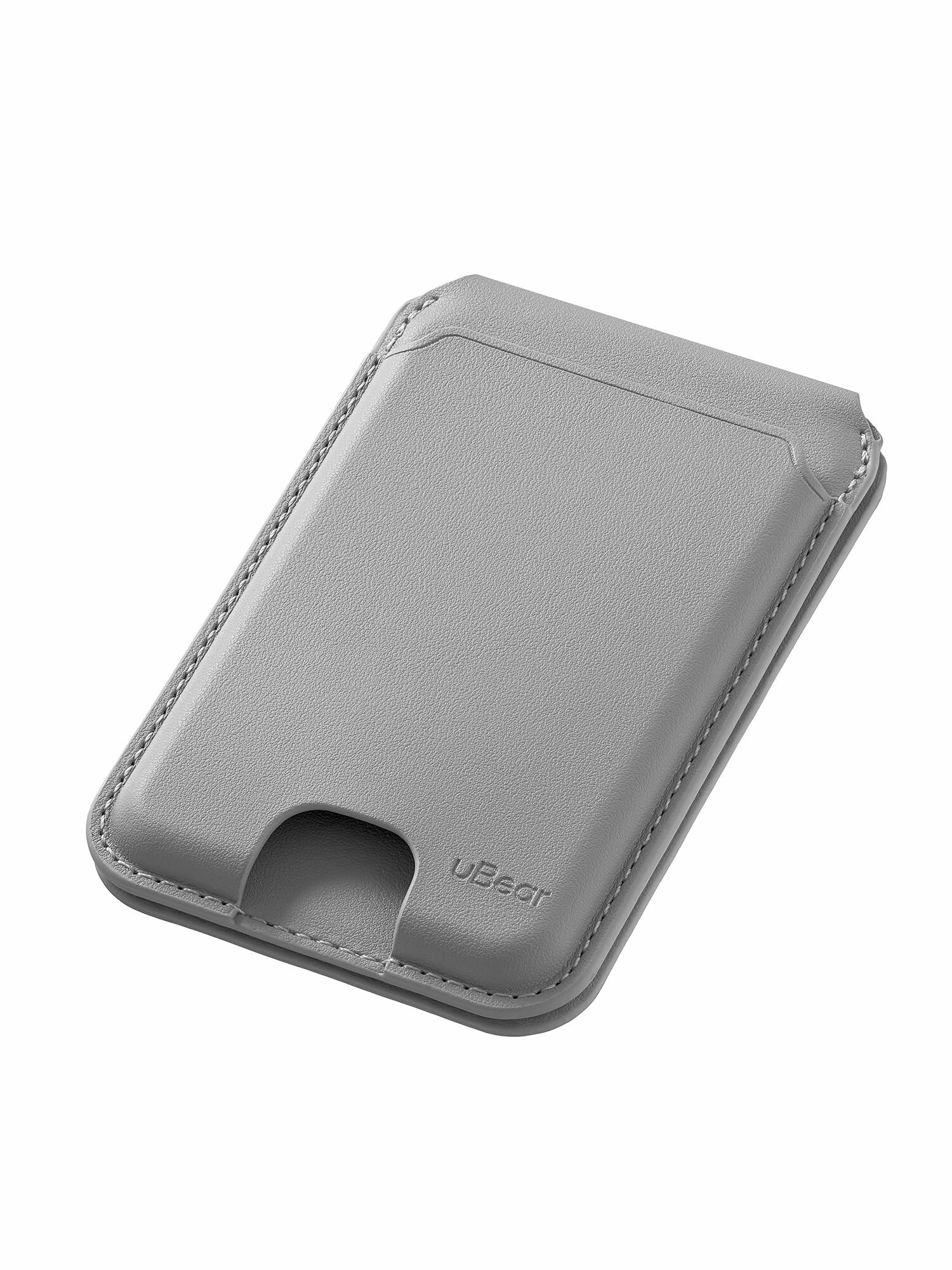 Картхолдер магнитный для пластиковых карт uBear Fold ультратонкий, цвет: серый — фото 1