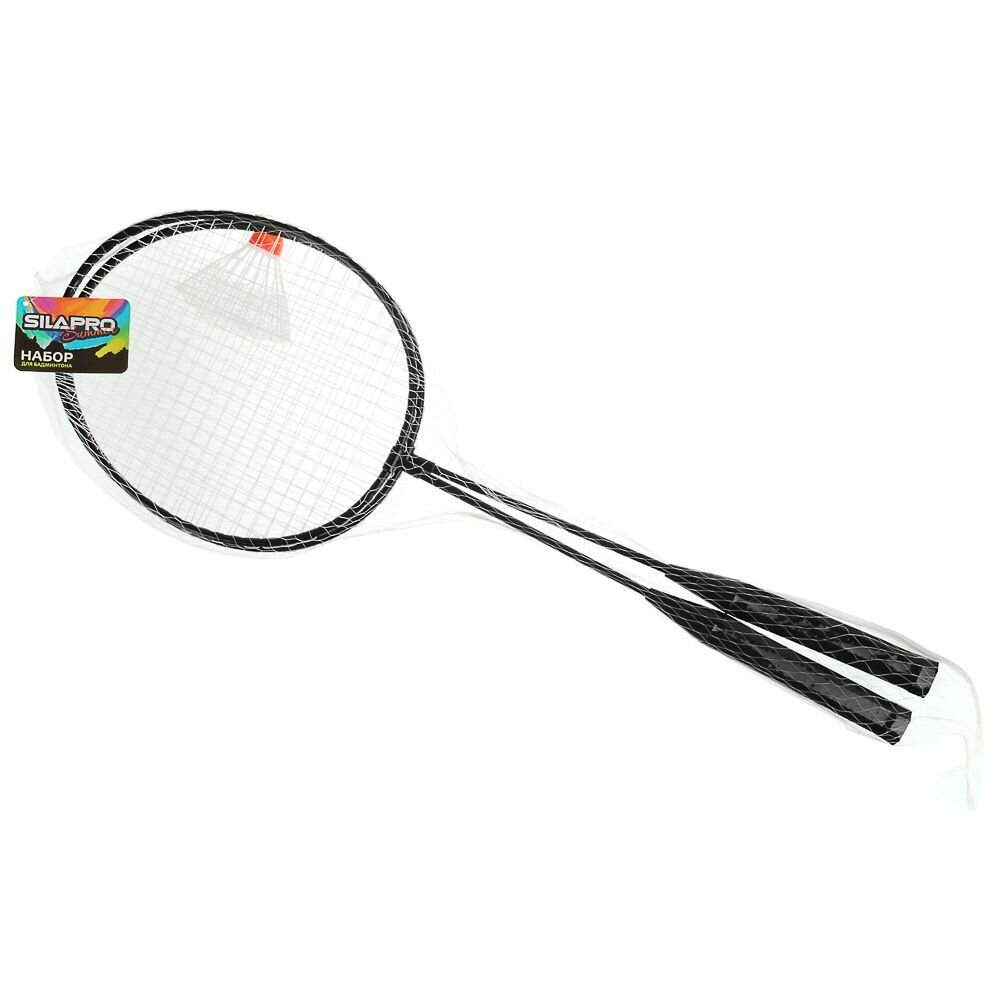 Набор для бадминтона BY SPORT в сетке ( (ракетка 2шт, волан) металл пластик