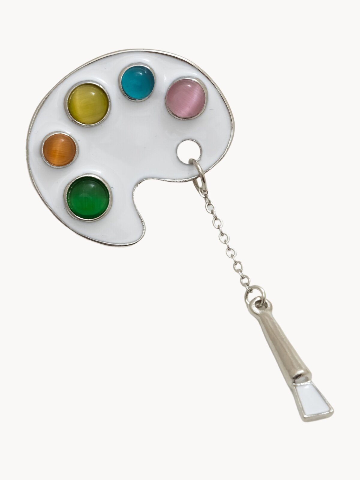 Брошь ЖемАрт, кошачий глаз синтетический