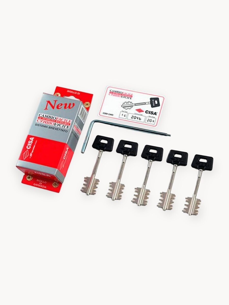 Комплект ключей для перекодировки замков CISA CAMBIO FACILE длина ножки ключа 44 мм.