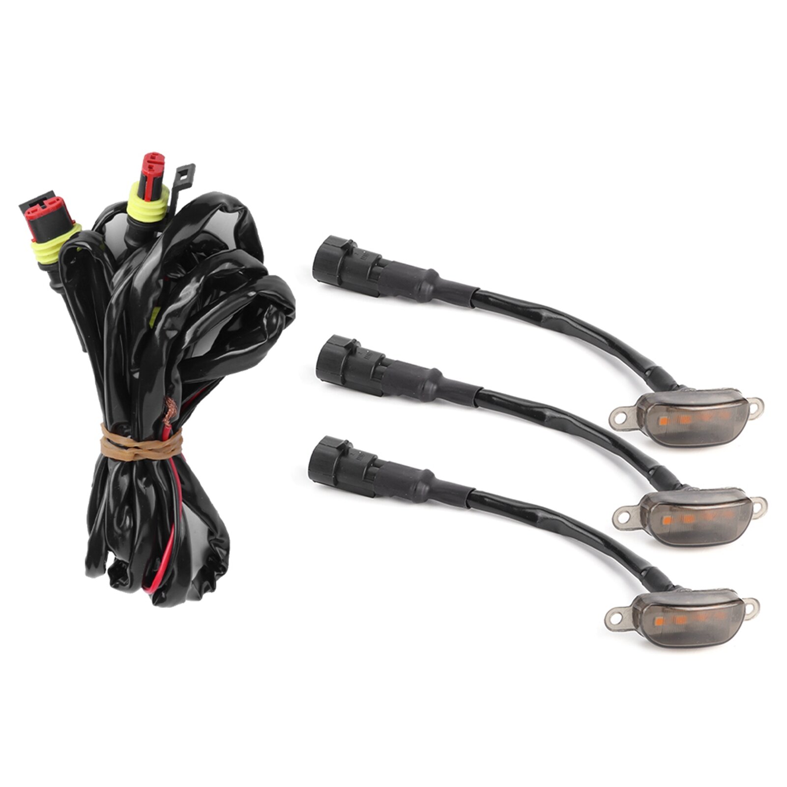 3 шт. Ford F-150 Raptor 2010-2014 2017-Up Решетка светильника с жгутом черная линза высокой яркости желтый свет прочная конструкция