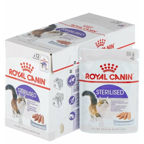 Влажный корм в паштете для стерилизованных кошек Royal Canin Sterilised Loaf 12 шт. х85гр.