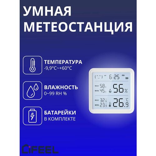 Умная метеостанция iFEEL Comby Pro IFS-STD003 с WiFi, термометром и гигрометром, часами и календарём Tuya Smart Life