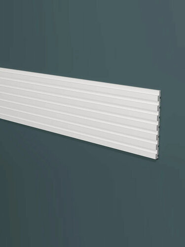 Изображение товара Декоративные стеновые панели из дюрополимера Decor-Dizayn (Декор-Дизайн) для внутренней отделки стен 150x10x3000 мм DD931(3m) белый