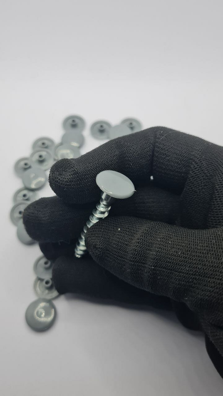 Заглушка мебельная к стяжке пластмассовая d.14мм серая №18 50 шт — фото 1