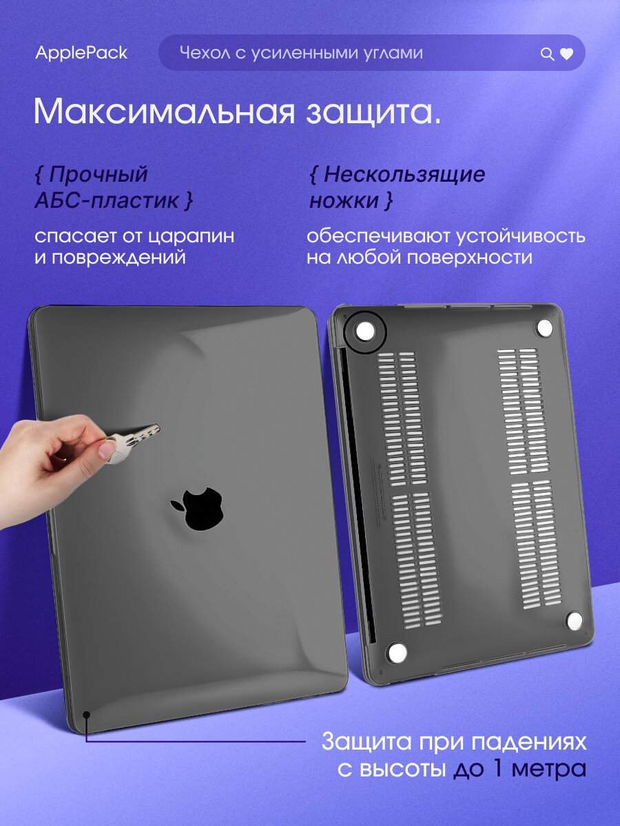 Чехол для MacBook Pro 13 2022 - 2016 A2338 M1 M2 A2289 A2251 A2159 A1989 A1706 A1708 Nova Store, пластик — фото 1