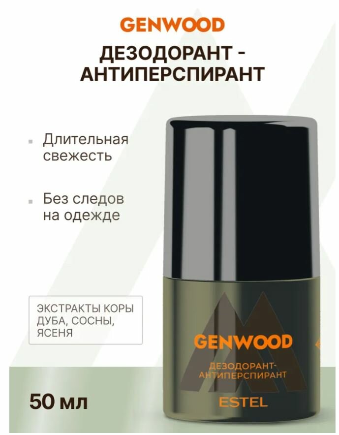 ESTEL Дезодорант-антиперспирант Professional Alpha Homme Genwood, 50 мл