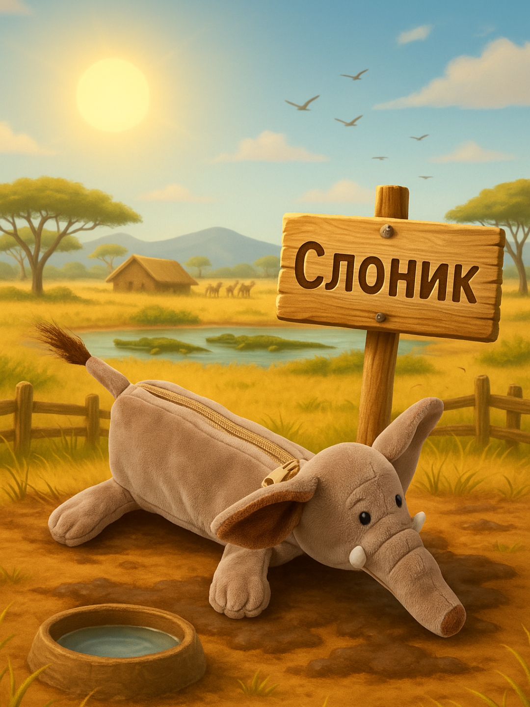 Пенал школьный, плюшевый, для девочек и мальчиков, косметичка