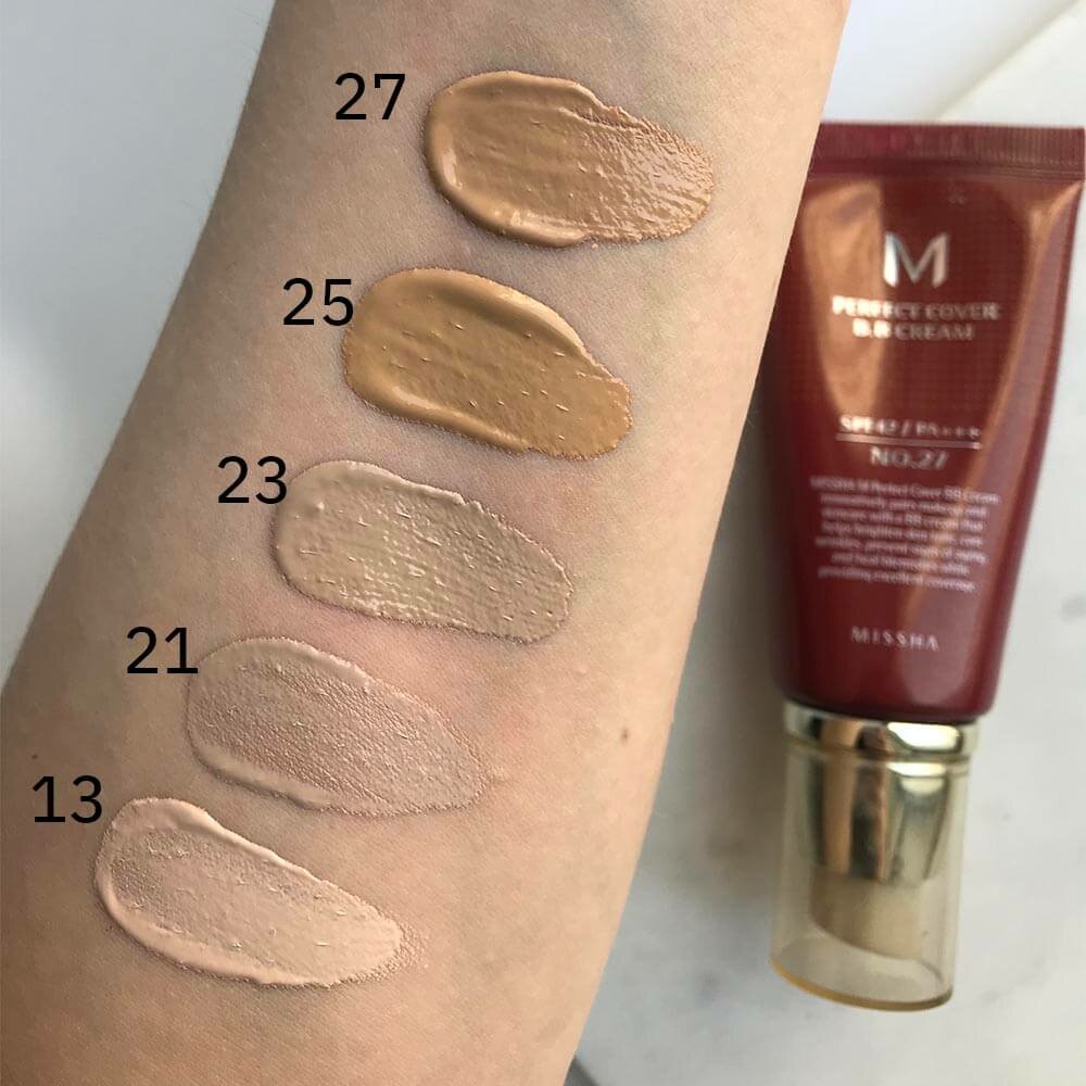 Тональный BB крем для лица SPF 42 PA+++ Missha M Perfect Cover BB Cream №23 50 ml — фото 1