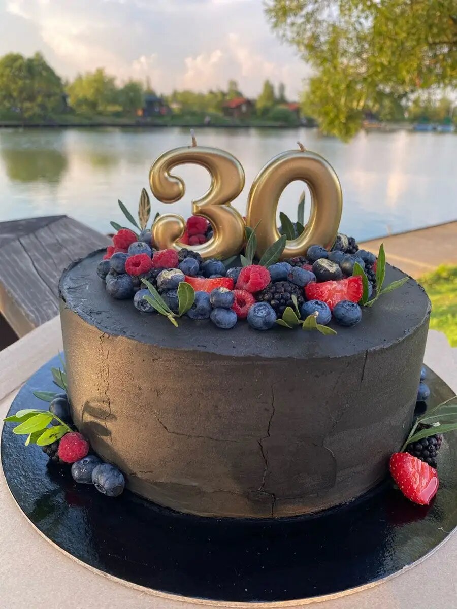 Свеча Riota "Цифра 3", парафиновая, металлизированная, золотая, 8 см — фото 1