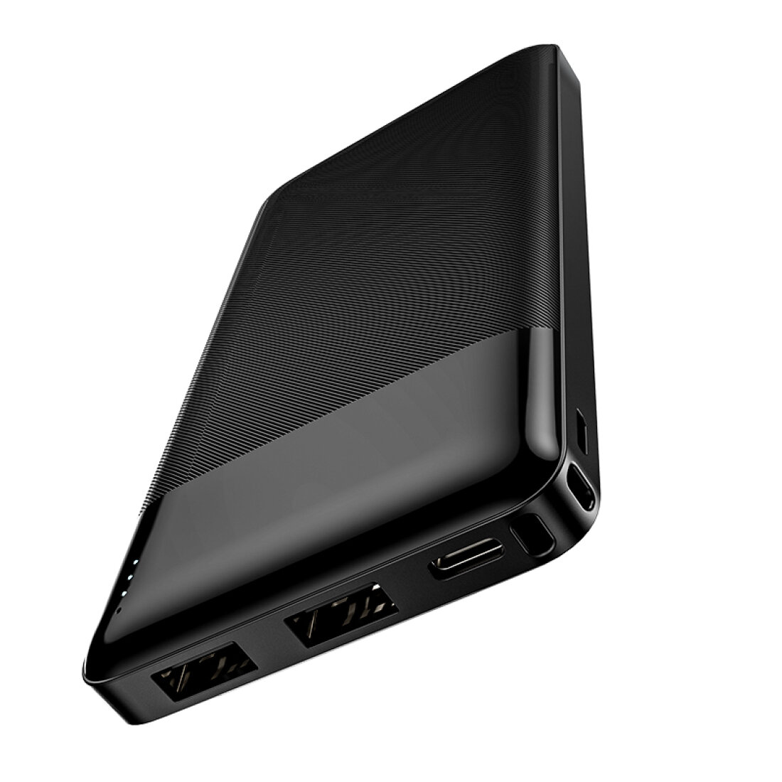 Универсальный Доп. Аккумулятор 10000mAh, J72, HOCO, 2 USB (5V/2.0A), черный