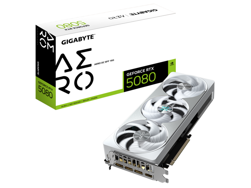 Видеокарта RTX5080 AERO OC SFF 16GB GDDR7 256bit 3xDP HDMI 3FAN RTL