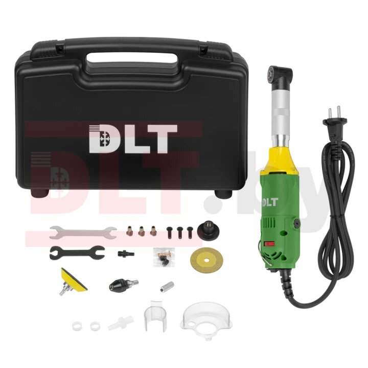 Гравер угловой DLT G-100 в кейсе, Арт.1151К, 220 Вт, 6 скоростей