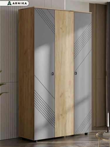 Изображение товара ARNIKA Шкаф для одежды Байкал, 120х46.4х210.6 см, дуб золотой, графит