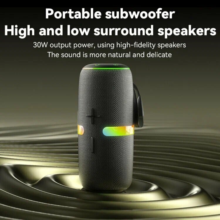 YESIDO YSW22 - аккумуляторная колонка, 10 часов работы, IPX6, MP3, TWS, USB, TF, LED подсветка