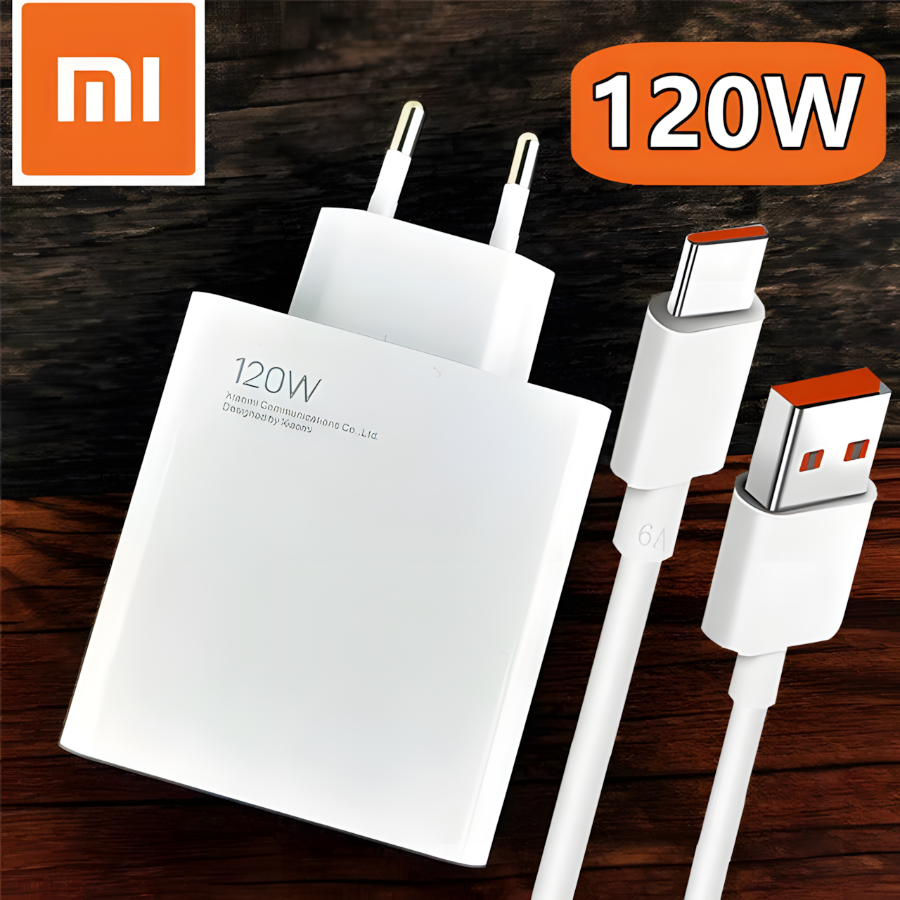 Универсальное Сетевое Зарядное Устройство Xiaomi 120W Turbo, USB-C, Быстрая Зарядка, Белое