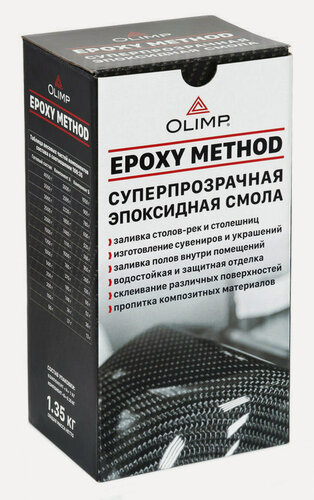 Изображение товара Эпоксидный состав Olimp, двухкомпонентный, суперпрозрачный, 1.35 кг
