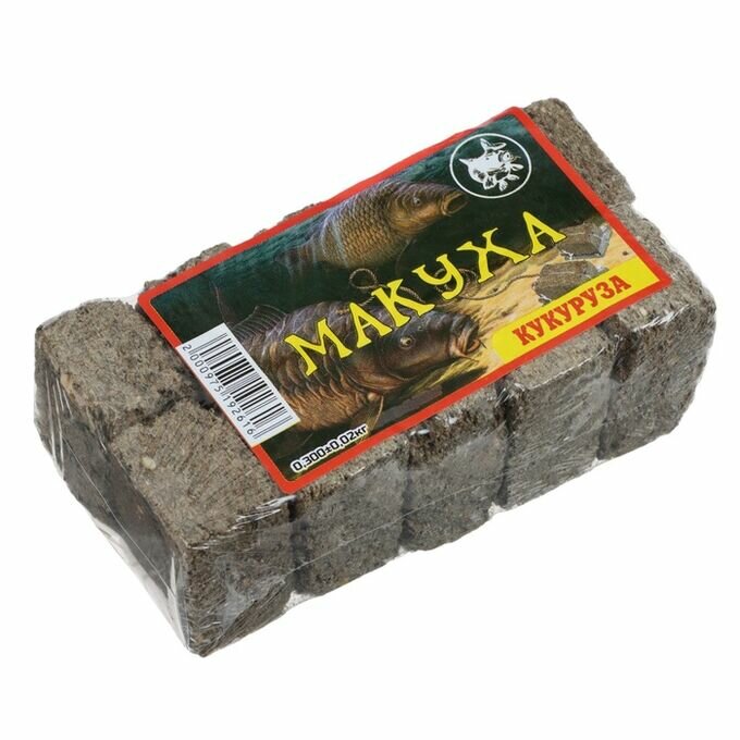 Макуха жмых подсолнечника с добавкой Кукуруза (упаковка 300гр). — фото 1