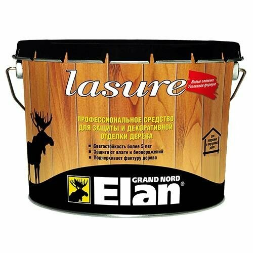 Декоративная Лазурь Alpa Elan Lasure 2.3л Дуб Золотой Алкидная для Внутренних и Наружных Работ.