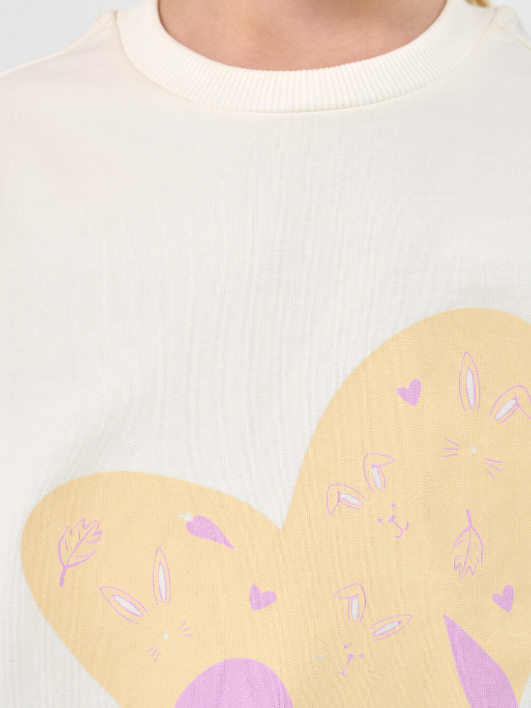 Толстовка neo, размер 104, белый/сиреневый — фото 1