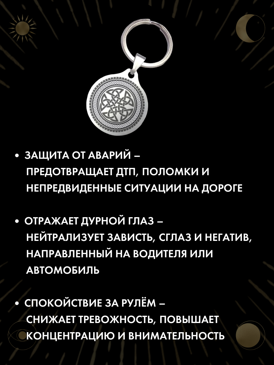 Амулет "Страж" - для защиты от сглаза и порчи, ручная работа, нержавеющая сталь, брелок — фото 1