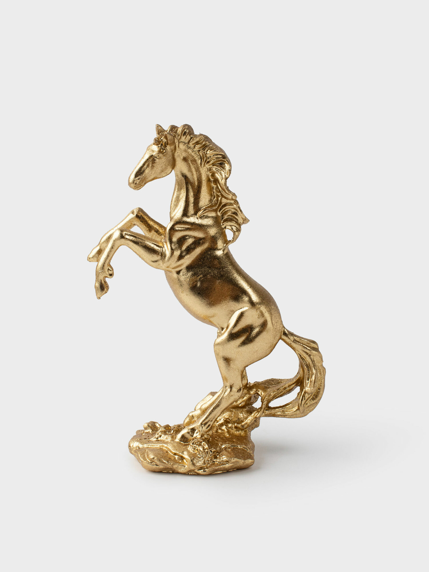 Статуэтка 18 см полирезин золотистая Конь Horse gold