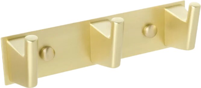 Крючок Fixsen Trend Gold 99005-3 стальной тройной золотой матовый вешалка для полотенец в ванную