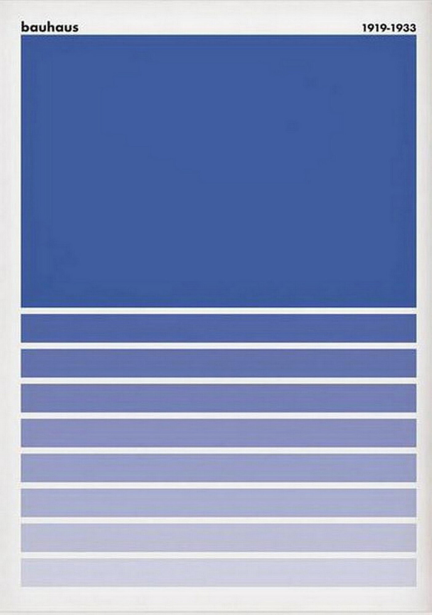 Плакат, постер абстракции и градиент синих оттенков на холсте, размер 30х42см