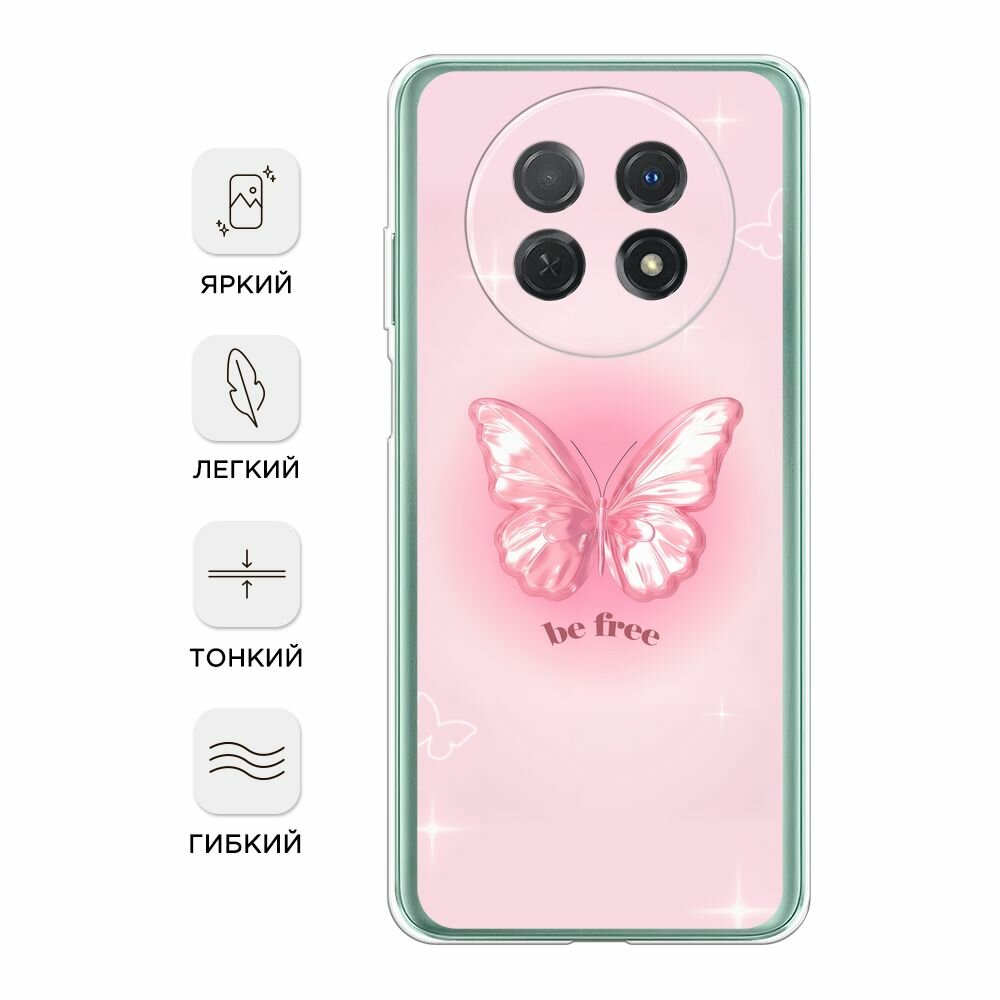 Чехол на Huawei Nova Y91 / Хуавей Нова Y91 с принтом "Be free butterfly 1" — фото 1