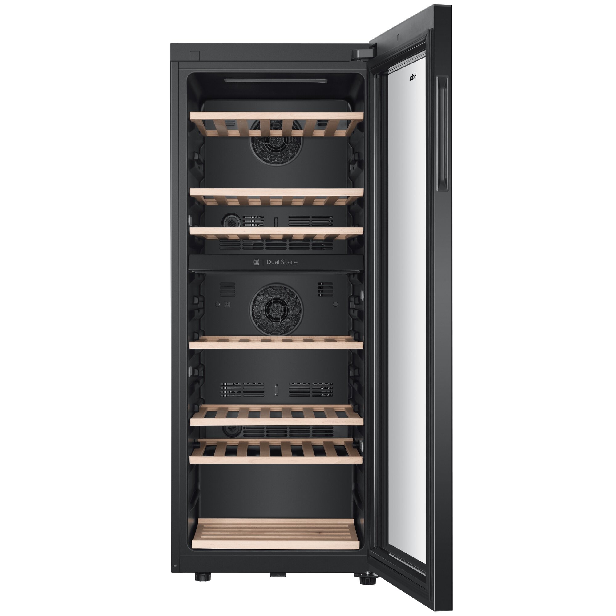 Винный шкаф Haier "FWC77GDAE1", чёрный, вместимость 77 бутылок
