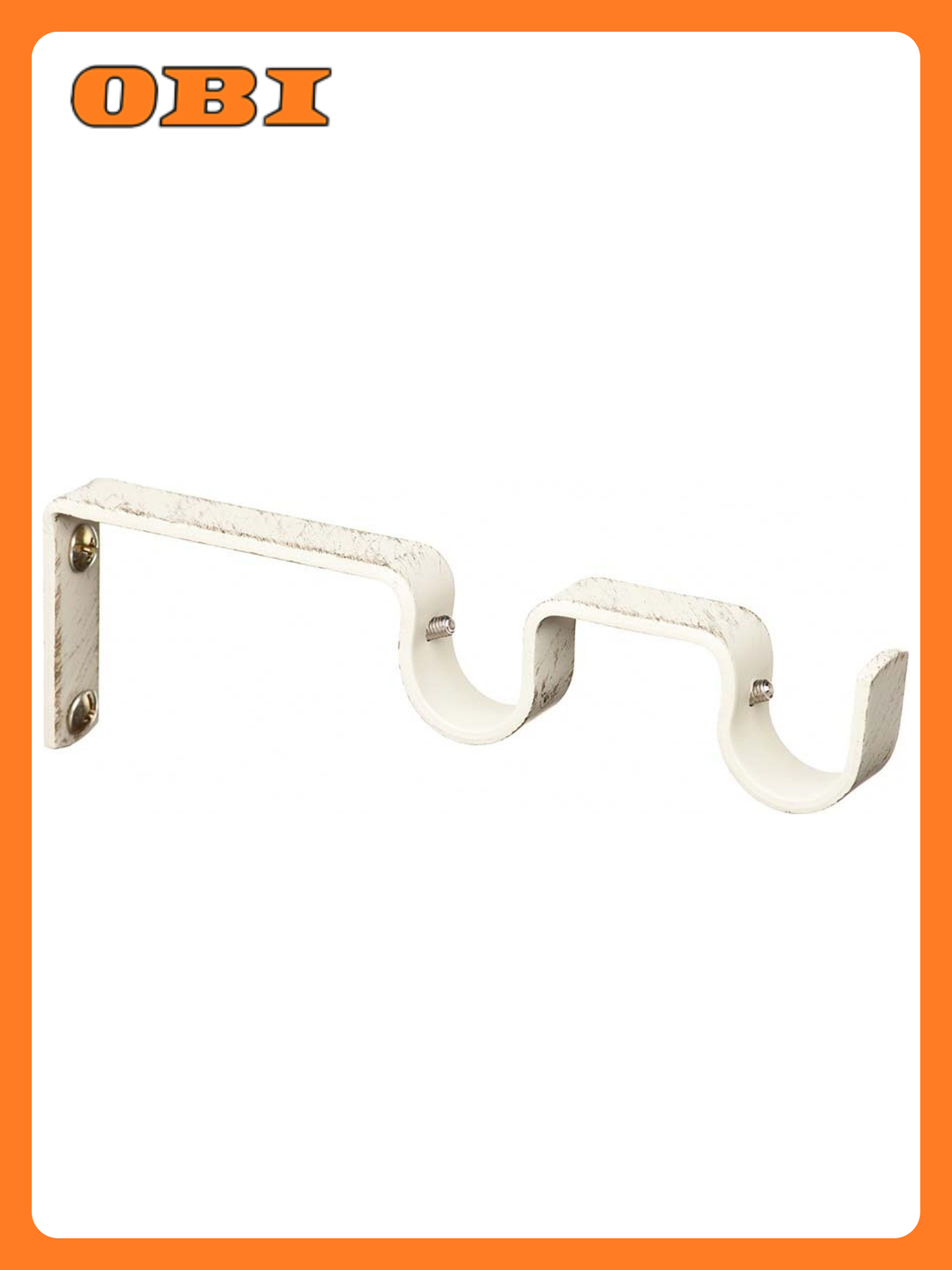 Держатель для карниза 2 ряда HOME ACCESSORY сталь белый классик d16 мм простой