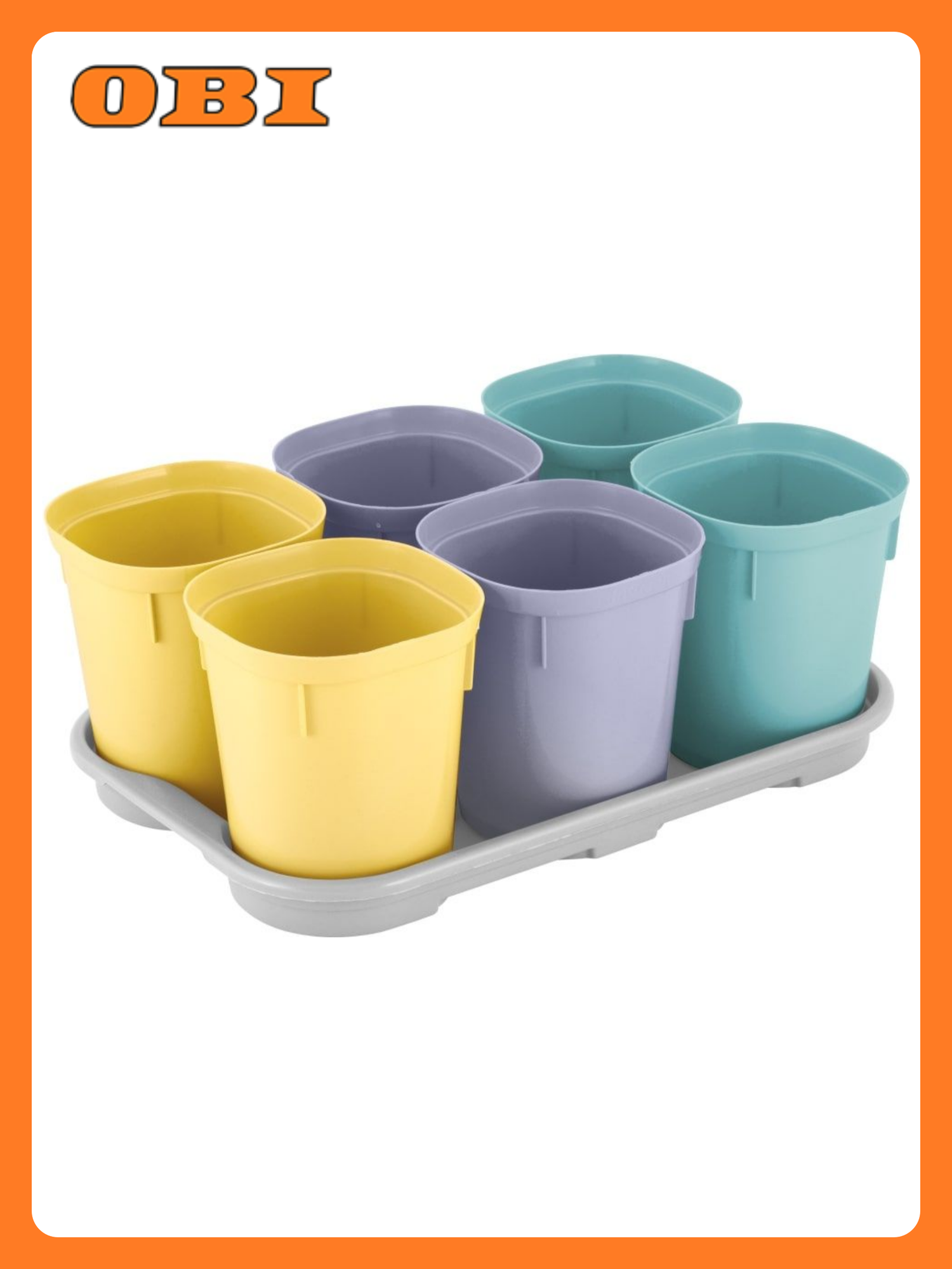 Набор горшков InGreen Green Republic пластиковый микс 400 мл 12 шт.