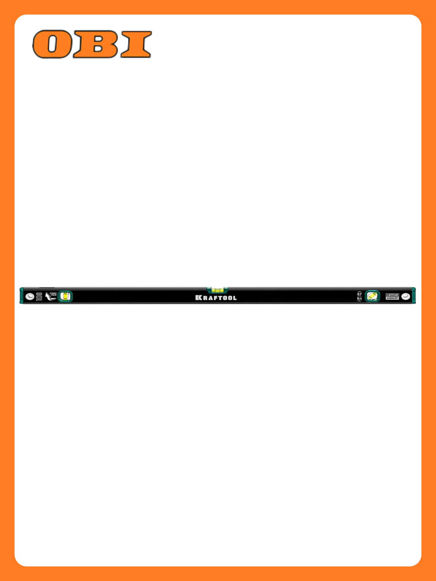 Уровень Kraftool зеркальный глазок фрезерованная грань 1000мм