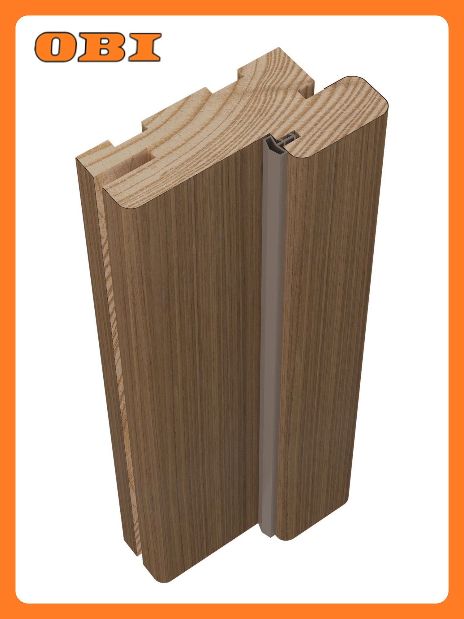 Дверная коробка BELWOODDOORS шпон МДФ цвет орех с уплотнителем