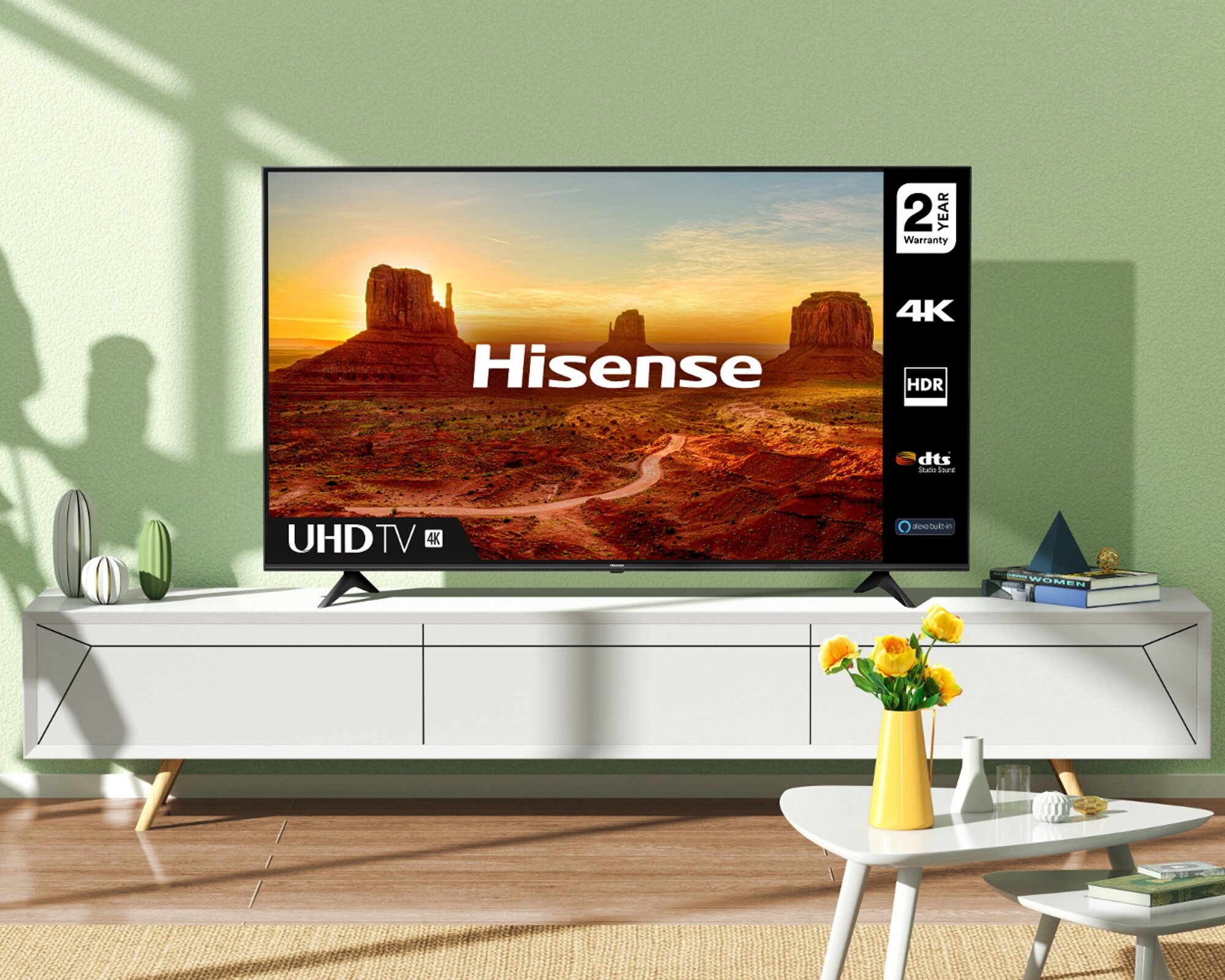 Телевизор Hisense 55A6Q Smart 4K UHD в подарок предоставляется Саундбар c сабвуфером Awei Y520 110w мощности
