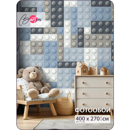 фото Фотообои на стену флизелиновые 3d детские лего 400х270 см bartonwall k230-c barton wallpapers
