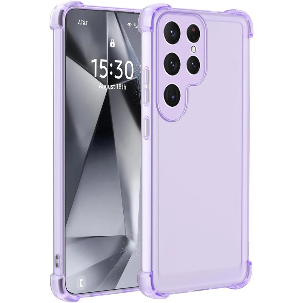 Прочный противоударный силиконовый мягкий чехол для Samsung Galaxy S25 S24 S23 S21 FE S22 Ultra Candy Color Matte Clear Cover S25Edge Shell