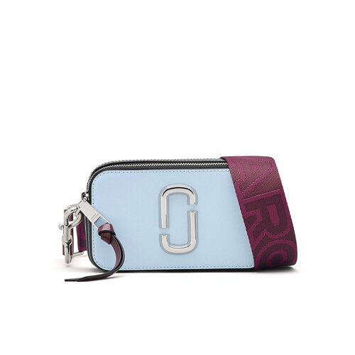 Сумка кросс-боди MARC JACOBS The Snapshot, фактура тиснение, голубой